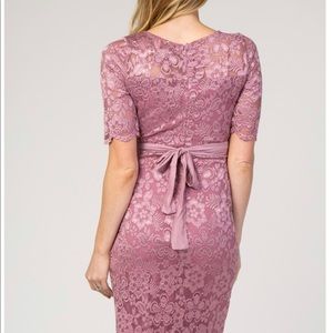 Mauve Lace Sash Maternity Dress size XL